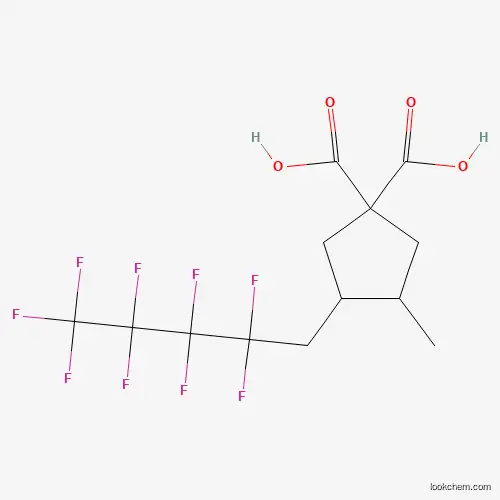 Molecular Structure of 20116-32-9 (3-methyl-4-(2,2,3,3,4,4,5,5,5-nonafluoropentyl)cyclopentane-1,1-dicarboxylic Acid)