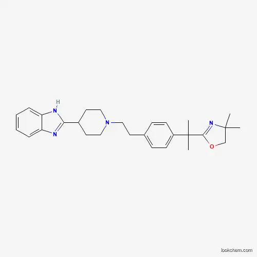 Molecular Structure of 202189-81-9 (1H-Benzimidazole, 2-[1-[2-[4-[1-(4,5-dihydro-4,4-dimethyl-2-oxazolyl)-1-methylethyl]phenyl]ethyl]-4-piperidinyl]-)