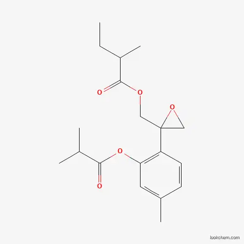 Molecular Structure of 22518-07-6 ((2-{4-Methyl-2-[(2-methylpropanoyl)oxy]phenyl}oxiran-2-yl)methyl 2-methylbutanoate)