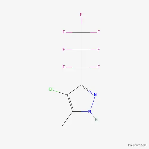 Molecular Structure of 247170-22-5 (4-chloro-3-(1,1,2,2,3,3,3-heptafluoropropyl)-5-methyl-1H-pyrazole)