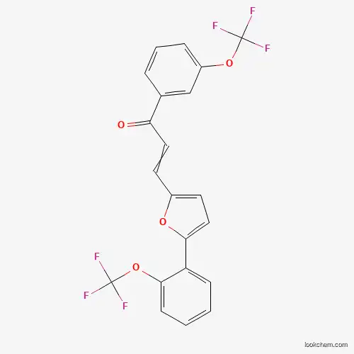 Molecular Structure of 259196-58-2 (1-[3-(Trifluoromethoxy)phenyl]-3-[5-[2-(trifluoromethoxy)phenyl]-2-furanyl]-2-propen-1-one)
