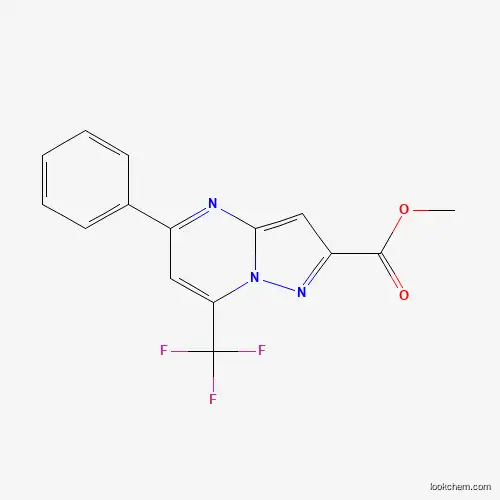 Molecular Structure of 294194-48-2 (Methyl 5-phenyl-7-(trifluoromethyl)pyrazolo[1,5-a]pyrimidine-2-carboxylate)