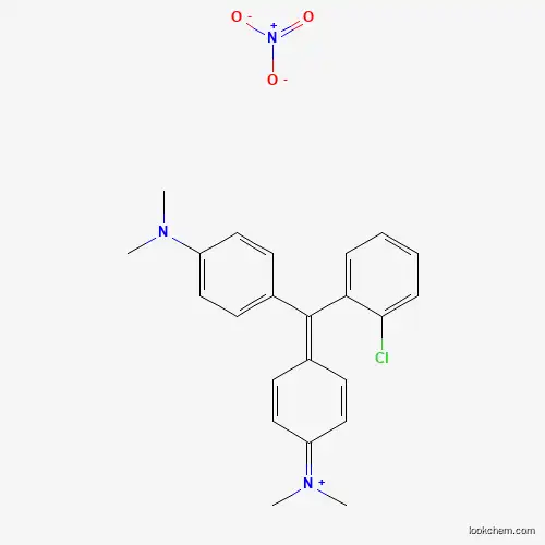 Molecular Structure of 29636-46-2 ((4-((2-Chlorophenyl)(4-(dimethylamino)phenyl)methylene)cyclohexa-2,5-dien-1-ylidene)dimethylammonium nitrate)