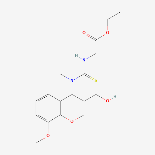 ETHYL 2-(([[3-(HYDROXYMETHYL)-8-METHOXY-3,4-DIHYDRO-2H-CHROMEN-4-YL](METHYL)AMINO]CARBOTHIOYL) AMINO)ACETATE