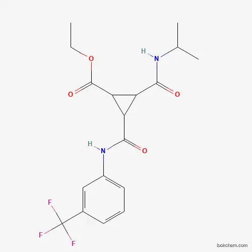 ETHYL 2-[(ISOPROPYLAMINO)CARBONYL]-3-([3-(TRIFLUOROMETHYL)ANILINO]CARBONYL)CYCLOPROPANECARBOXYLATE