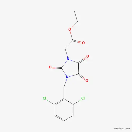 Molecular Structure of 320423-00-5 (Ethyl 2-[3-(2,6-dichlorobenzyl)-2,4,5-trioxo-1-imidazolidinyl]acetate)