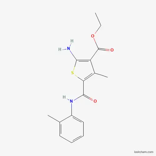 Molecular Structure of 324568-52-7 (Ethyl 2-amino-4-methyl-5-[(2-methylphenyl)carbamoyl]thiophene-3-carboxylate)