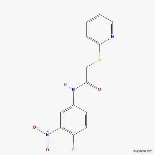 Molecular Structure of 329779-35-3 (N-(4-chloro-3-nitrophenyl)-2-(2-pyridinylsulfanyl)acetamide)