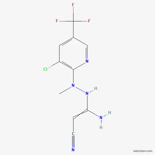 Molecular Structure of 337920-10-2 (3-Amino-3-[2-[3-chloro-5-(trifluoromethyl)-2-pyridinyl]-2-methylhydrazinyl]-2-propenenitrile)