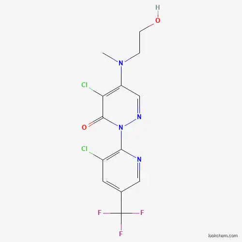 Molecular Structure of 338399-91-0 (4-chloro-2-[3-chloro-5-(trifluoromethyl)-2-pyridinyl]-5-[(2-hydroxyethyl)(methyl)amino]-3(2H)-pyridazinone)