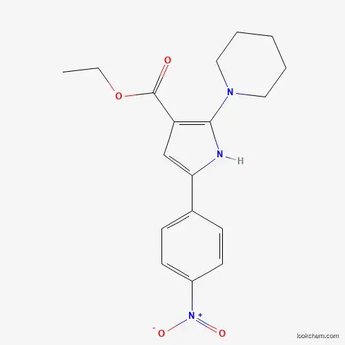 ETHYL 5-(4-NITROPHENYL)-2-PIPERIDINO-1H-PYRROLE-3-CARBOXYLATE