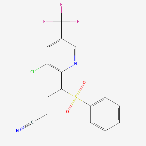 4-[3-Chloro-5-(trifluoromethyl)-2-pyridinyl]-4-(phenylsulfonyl)butanenitrile