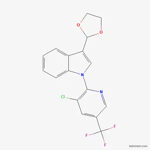 1-[3-CHLORO-5-(TRIFLUOROMETHYL)-2-PYRIDINYL]-3-(1,3-DIOXOLAN-2-YL)-1H-INDOLE
