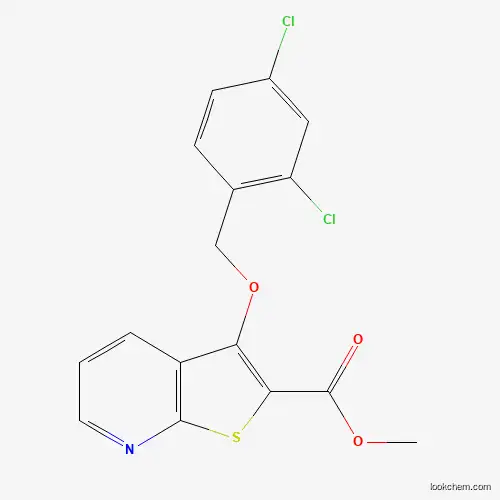 Molecular Structure of 338419-36-6 (Methyl 3-[(2,4-dichlorobenzyl)oxy]thieno[2,3-b]pyridine-2-carboxylate)