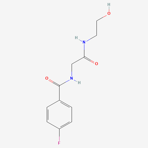 (4-FLUOROBENZAMIDO)-N-(2-HYDROXYETHYL)ACETAMIDE