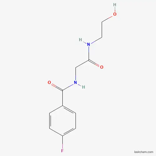 Molecular Structure of 338419-53-7 ((4-Fluorobenzamido)-N-(2-hydroxyethyl)acetamide)