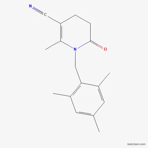 Molecular Structure of 338748-73-5 (1-(Mesitylmethyl)-2-methyl-6-oxo-1,4,5,6-tetrahydro-3-pyridinecarbonitrile)