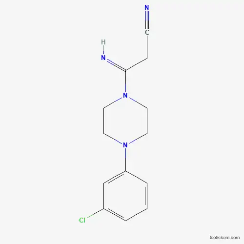 Molecular Structure of 338794-93-7 (3-[4-(3-Chlorophenyl)piperazino]-3-iminopropanenitrile)