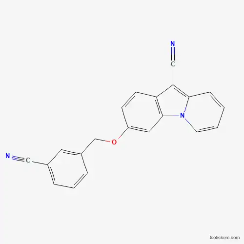 Molecular Structure of 338981-95-6 (3-[(3-Cyanobenzyl)oxy]pyrido[1,2-a]indole-10-carbonitrile)