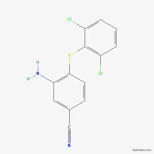 Molecular Structure of 338982-10-8 (3-Amino-4-[(2,6-dichlorophenyl)sulfanyl]-benzenecarbonitrile)