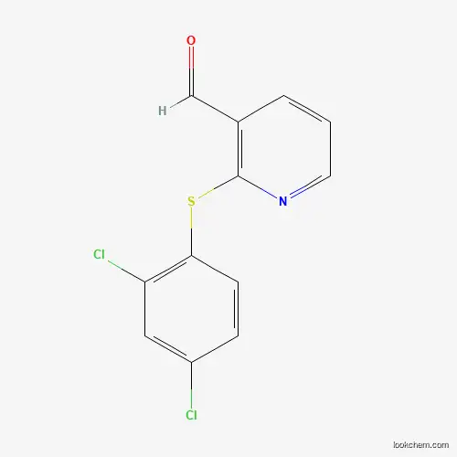 Molecular Structure of 338982-29-9 (2-[(2,4-Dichlorophenyl)sulfanyl]nicotinaldehyde)