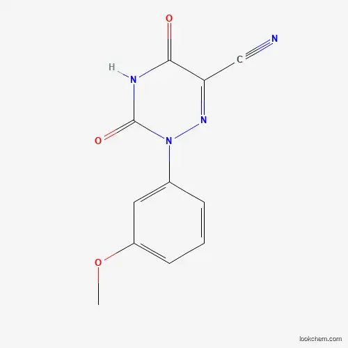 Molecular Structure of 338982-38-0 (2-(3-Methoxyphenyl)-3,5-dioxo-2,3,4,5-tetrahydro-1,2,4-triazine-6-carbonitrile)