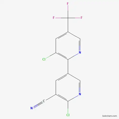 Molecular Structure of 339029-77-5 (2-Chloro-3-cyano-5-(3-chloro-5-trifluoromethyl-2-pyridyl)pyridine)