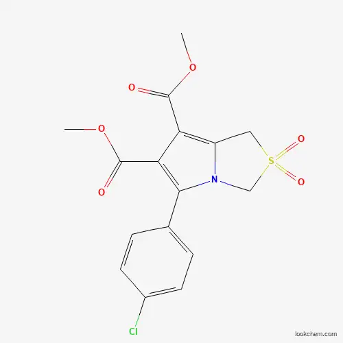 Molecular Structure of 339102-19-1 (dimethyl 5-(4-chlorophenyl)-2,2-dioxo-2,3-dihydro-1H-2lambda~6~-pyrrolo[1,2-c][1,3]thiazole-6,7-dicarboxylate)