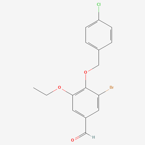 3-BROMO-4-[(4-CHLOROBENZYL)OXY]-5-ETHOXYBENZALDEHYDE