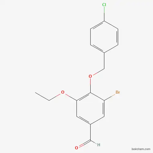 3-BROMO-4-[(4-CHLOROBENZYL)OXY]-5-ETHOXYBENZALDEHYDE