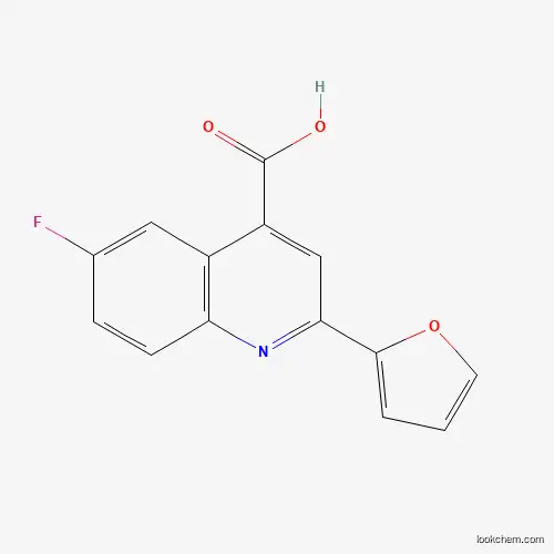 Molecular Structure of 351357-36-3 (6-Fluoro-2-(furan-2-yl)quinoline-4-carboxylic acid)