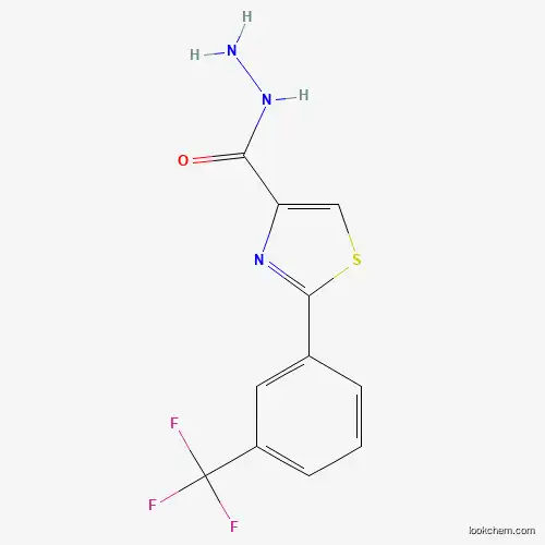 Molecular Structure of 400083-64-9 (2-[3-(Trifluoromethyl)phenyl]-1,3-thiazole-4-carbohydrazide)