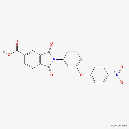Molecular Structure of 420841-84-5 (2-(3-(4-Nitrophenoxy)phenyl)-1,3-dioxoisoindoline-5-carboxylic acid)
