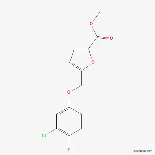 Molecular Structure of 438220-65-6 (Methyl 5-[(3-chloro-4-fluorophenoxy)methyl]furan-2-carboxylate)