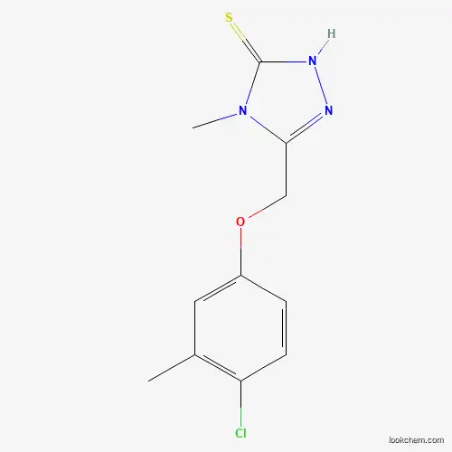 Molecular Structure of 447412-27-3 (5-[(4-chloro-3-methylphenoxy)methyl]-4-methyl-4H-1,2,4-triazole-3-thiol)