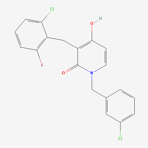 1-(3-Chlorobenzyl)-3-(2-chloro-6-fluorobenzyl)-4-hydroxy-2(1H)-pyridinone