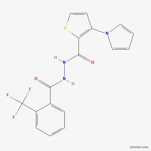 Molecular Structure of 478062-70-3 (3-(1H-pyrrol-1-yl)-N'-[2-(trifluoromethyl)benzoyl]-2-thiophenecarbohydrazide)
