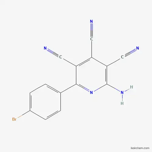 Molecular Structure of 478068-14-3 (2-Amino-6-(4-bromophenyl)-3,4,5-pyridinetricarbonitrile)