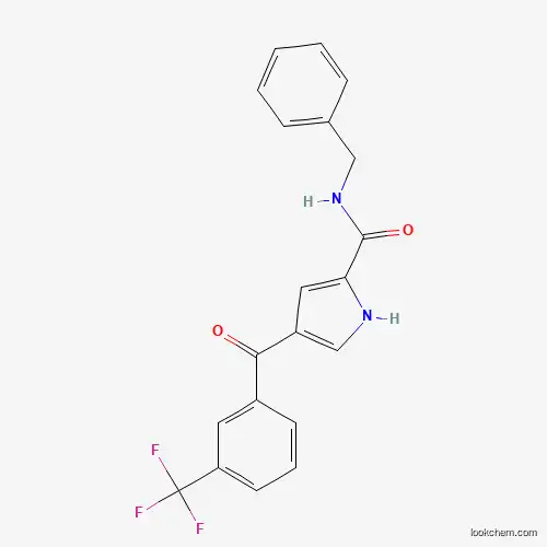 Molecular Structure of 478078-23-8 (N-benzyl-4-[3-(trifluoromethyl)benzoyl]-1H-pyrrole-2-carboxamide)