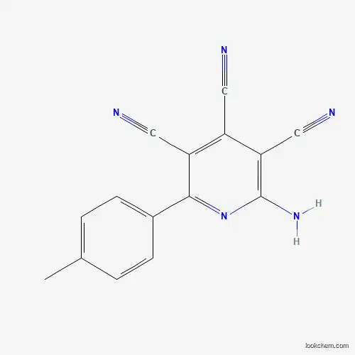 Molecular Structure of 478081-23-1 (2-Amino-6-(4-methylphenyl)-3,4,5-pyridinetricarbonitrile)