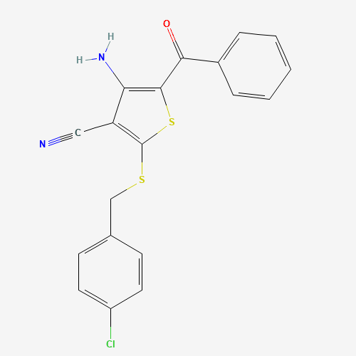 4-Amino-5-benzoyl-2-[(4-chlorobenzyl)sulfanyl]-3-thiophenecarbonitrile