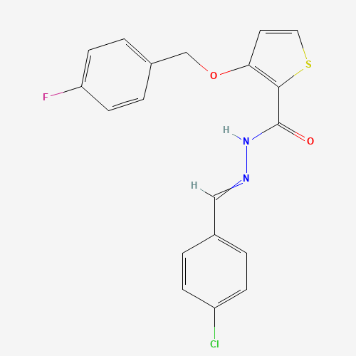 N'-[(E)-(4-Chlorophenyl)methylidene]-3-[(4-fluorobenzyl)oxy]-2-thiophenecarbohydrazide