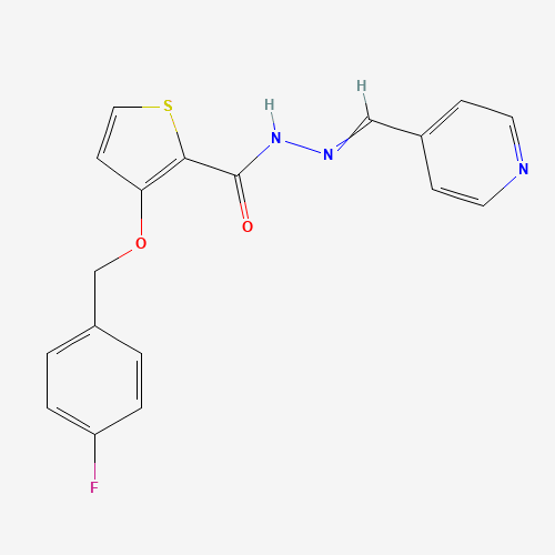 3-[(4-Fluorobenzyl)oxy]-N'-[(E)-4-pyridinylmethylidene]-2-thiophenecarbohydrazide