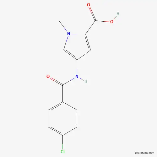 Molecular Structure of 478804-04-5 (4-(4-Chloro-benzoylamino)-1-methyl-1H-pyrrole-2-carboxylic acid)