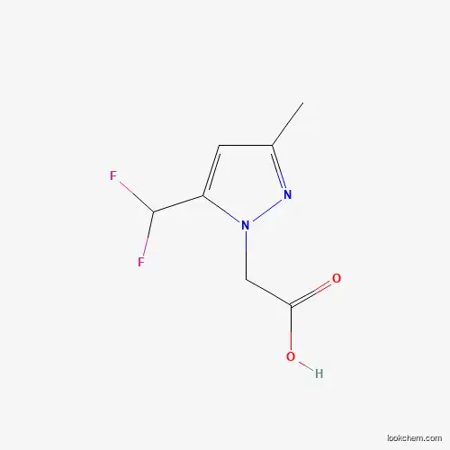 Molecular Structure of 512809-86-8 ([5-(difluoromethyl)-3-methyl-1H-pyrazol-1-yl]acetic acid)