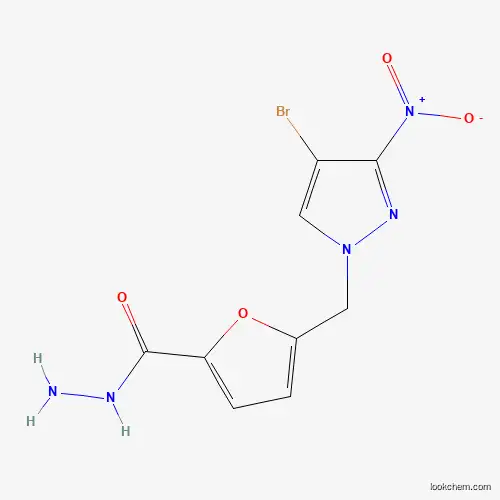 Molecular Structure of 512810-18-3 (5-[(4-bromo-3-nitro-1H-pyrazol-1-yl)methyl]-2-furohydrazide)