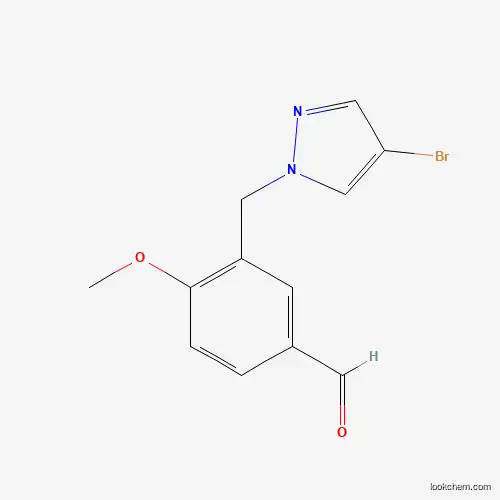 3-(4-BROMO-PYRAZOL-1-YLMETHYL)-4-METHOXY-BENZALDEHYDE