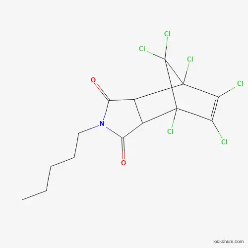Molecular Structure of 53715-19-8 (4,5,6,7,8,8-Hexachloro-2-pentyl-3a,4,7,7a-tetrahydro-1h-4,7-methanoisoindole-1,3(2h)-dione)