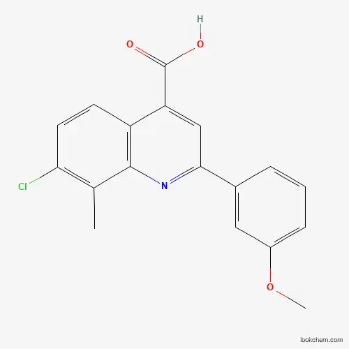 Molecular Structure of 590353-82-5 (7-Chloro-2-(3-methoxyphenyl)-8-methylquinoline-4-carboxylic acid)