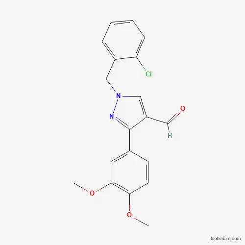 Molecular Structure of 590357-02-1 (1-(2-chlorobenzyl)-3-(3,4-dimethoxyphenyl)-1H-pyrazole-4-carbaldehyde)